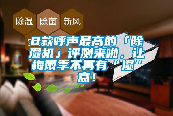 8款呼聲最高的「除濕機」評測來啦，讓梅雨季不再有“濕”意！