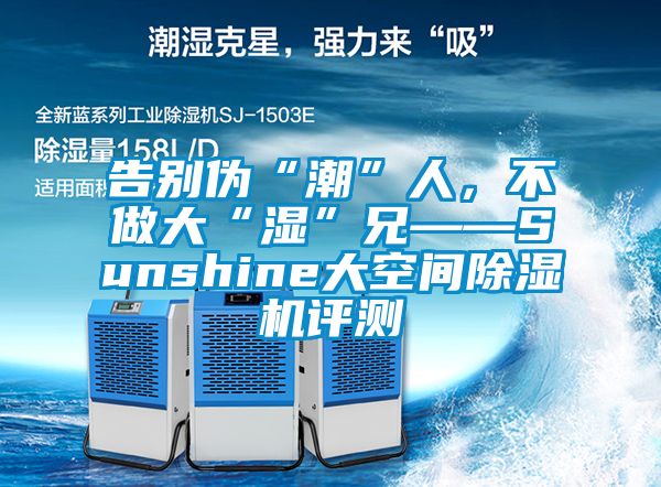告別偽“潮”人,不做大“濕”兄——Sunshine大空間除濕機(jī)評(píng)測(cè)